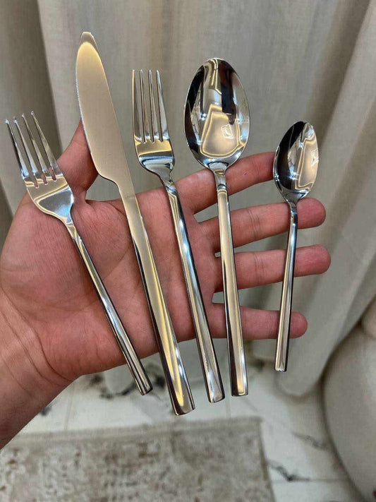 طقم معالق سفره فضي